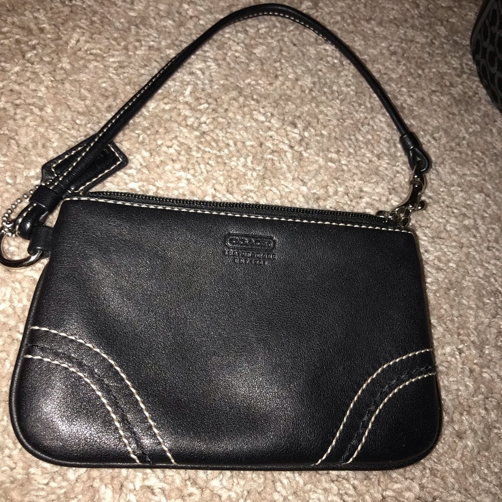 Small leather Coach, looks new